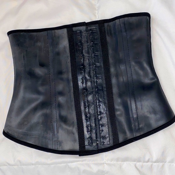 ShapeWaist Other - 2-Row Hook Closure Latex Waist Trainer Black 2XS Ann Michell
